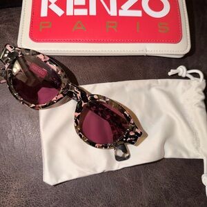 Kenzo Women's Sunglasses in Pink and Black Pattern